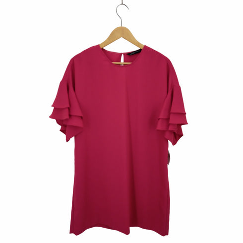 ザラ ZARA 袖フリルデザインワンピース レディース L