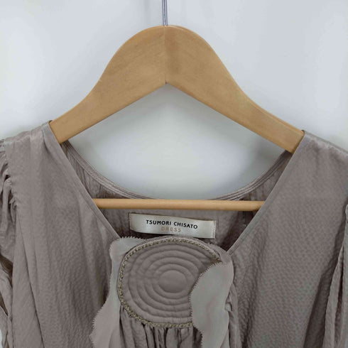 ツモリチサト TSUMORI CHISATO フリルデザインシルクワンピース レディース 2