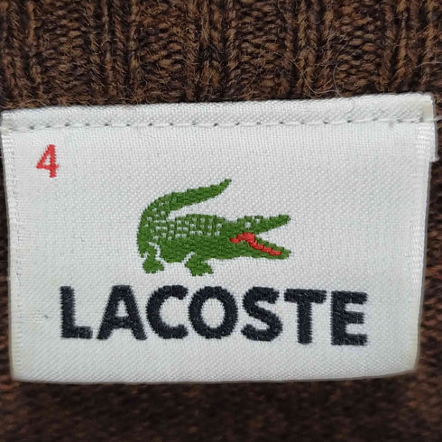 ラコステ LACOSTE ワンポイント刺繍シルク混カーディガン メンズ 4