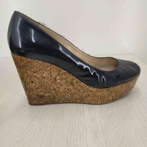 クリスチャンルブタン CHRISTIAN LOUBOUTIN コルク切替エナメル厚底パンプス レディース 37