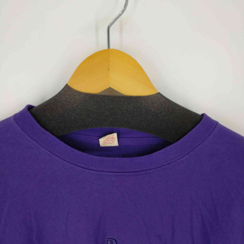 パープルアンドイエロー Purple&Yellow バイカラーロンT 刺繍ロゴ メンズ import:M