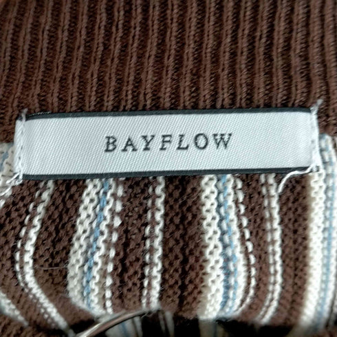 ベイフロー BAYFLOW マルチカラーストライプ ノースリーブニット タイトロングスカート セットアップ レディース FREE