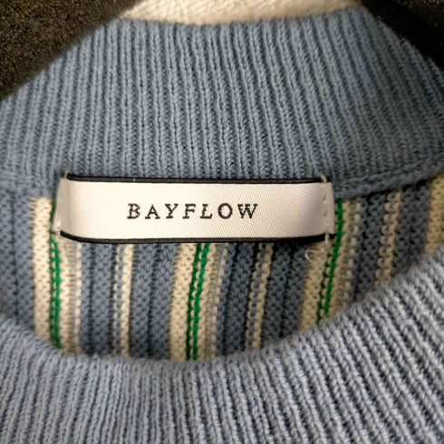 ベイフロー BAYFLOW マルチカラーストライプ ノースリーブニット タイトロングスカート セットアップ レディース FREE