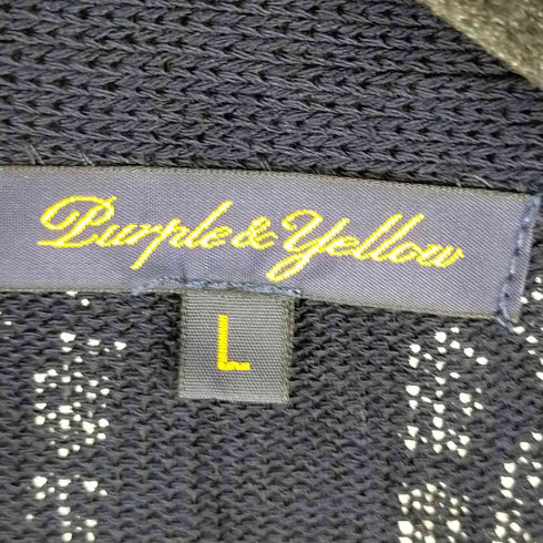 パープルアンドイエロー Purple&Yellow バンダナプリント カーディガン メンズ import:L