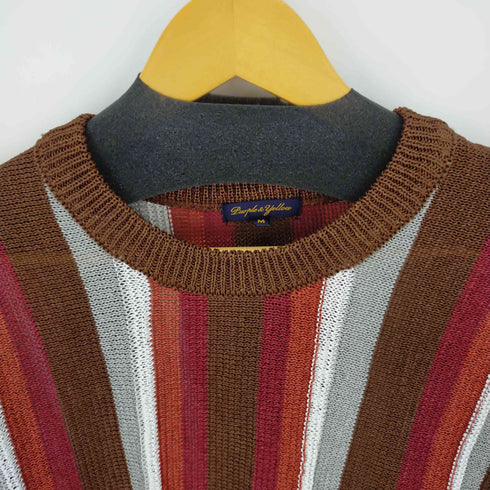パープルアンドイエロー Purple&Yellow ストライプ ベスト メンズ import:M