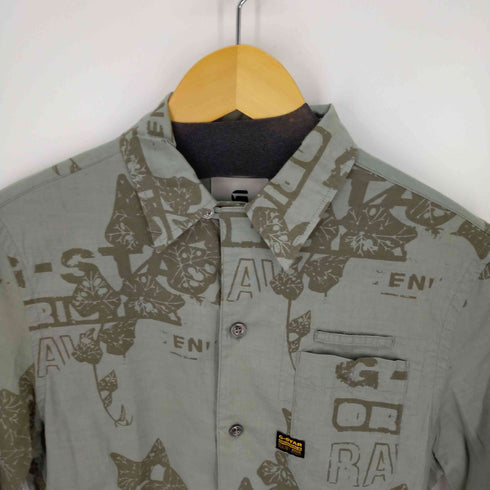 ジースターロー G-STAR RAW STRAIGHT FIT 総柄S/Sシャツ メンズ JPN:XS