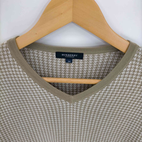 バーバリー BURBERRY 千鳥格子 シルクコットン ニット メンズ import:M