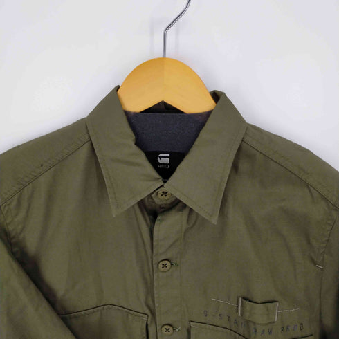 ジースターロー G-STAR RAW REGULAR FIT S/Sボックスミリタリーシャツ リップストップ メンズ JPN:M