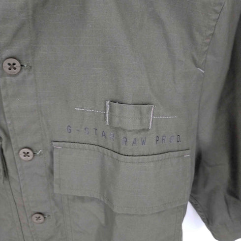 ジースターロー G-STAR RAW REGULAR FIT S/Sボックスミリタリーシャツ リップストップ メンズ JPN:M