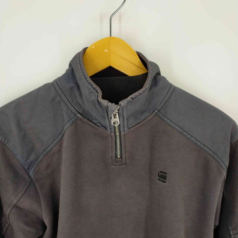 ジースターロー G-STAR RAW ロゴ刺繍ハーフジップスウェットプルオーバー メンズ JPN:XS