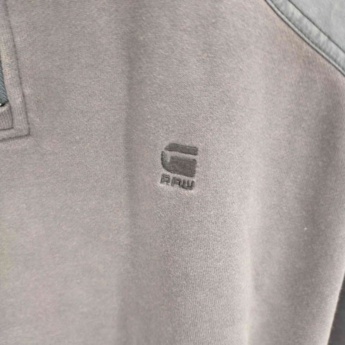 ジースターロー G-STAR RAW ロゴ刺繍ハーフジップスウェットプルオーバー メンズ JPN:XS