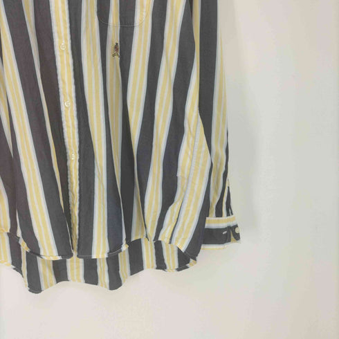 トミーヒルフィガー TOMMY HILFIGER 00S ワンポイント刺繍 ストライプ L/S ボタンダウン シャツ メンズ import:XL