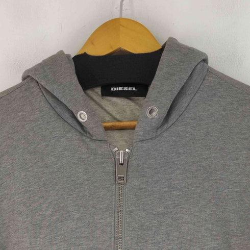 ディーゼル DIESEL ダメージデニム x スウェット ジップアップフーディブルゾン ハトメ メンズ import:S