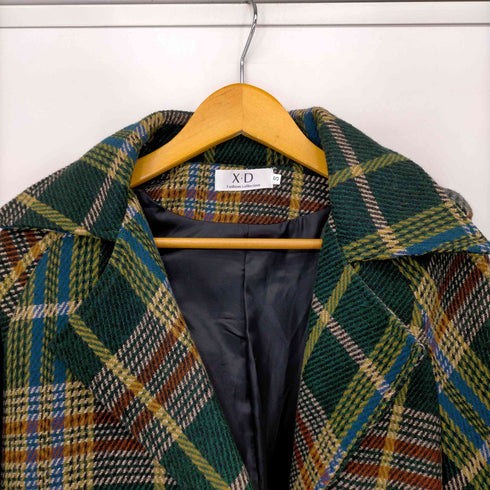 X.D FASHION COLLECTION マルチチェックツイードチェスターコート レディース JPN:S