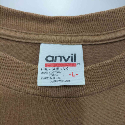 アンビル Anvil 90s USA製 バックプリントヴィンテージTシャツ シングルステッチ メンズ import:L