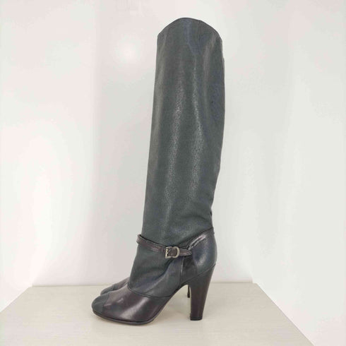 メゾンマルタンマルジェラ Maison Martin Margiela 22 レザー切替 サイドバックルベルト ヒールロングブーツ レディース 38 1/2