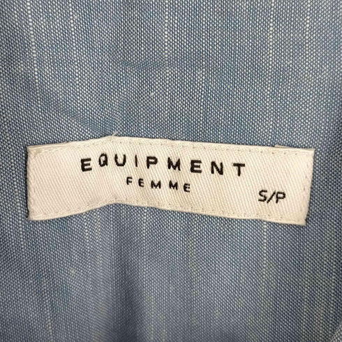 エキプモンフェム EQUIPMENT FEMME 比翼 ボタンダウンシャツ ドレス シャツワンピース レディース JPN:S