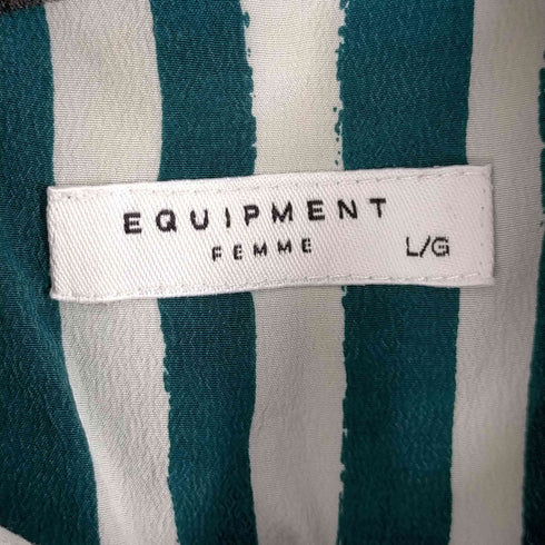 エキプモンフェム EQUIPMENT FEMME ストライプ柄 ボタンダウンシャツ レディース JPN:L