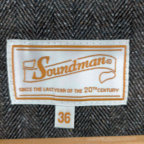 サウンドマン Soundman ヘリンボーン ハンティングベスト メンズ 36