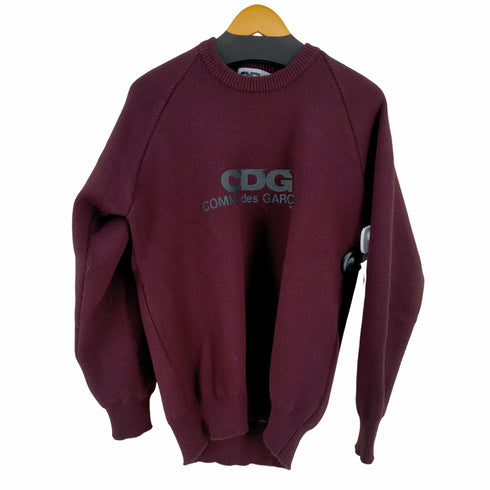 シーディージー コムデギャルソン CDG COMME des GARCONS ロゴプリント クルーネックニット メンズ JPN:L