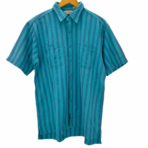 エルエルビーン L.L.Bean COOL WEAVE S/Sストライプシャツ メンズ JPN:M