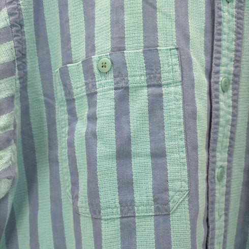 エルエルビーン L.L.Bean COOL WEAVE S/Sストライプシャツ メンズ JPN:M