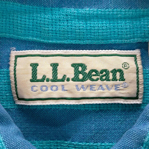 エルエルビーン L.L.Bean COOL WEAVE S/Sストライプシャツ メンズ JPN:M