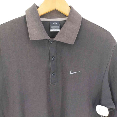 ナイキゴルフ NIKE GOLF ロゴ刺繍 ストライプ柄 ポロシャツ メンズ import:M