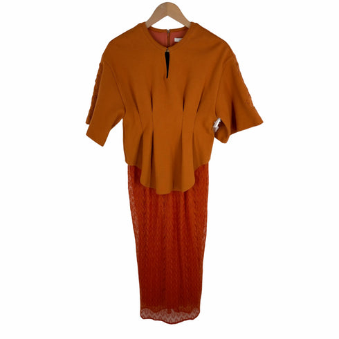 クラネ CLANE CORD EMBROIDERY LACE DOCKING ONE PIECE レディース 1