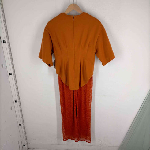 クラネ CLANE CORD EMBROIDERY LACE DOCKING ONE PIECE レディース 1