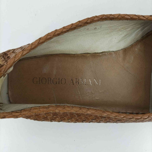 ジョルジオアルマーニ Giorgio Armani イントレチャート レザー スリッポン メンズ
