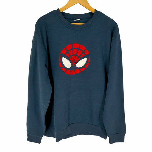 マーベル MARVEL パイル地キャラクター刺繍 裏起毛スウェット メンズ import:L