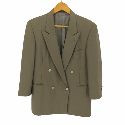 バーバリーズ BURBERRYS 90s wool & mohair ダブル 金ボタン テーラード ジャケット メンズ