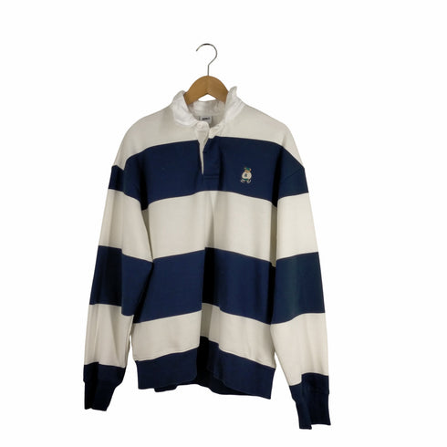 スパオ SPAO ボーダー柄 スウェットラガーシャツ メンズ JPN:M