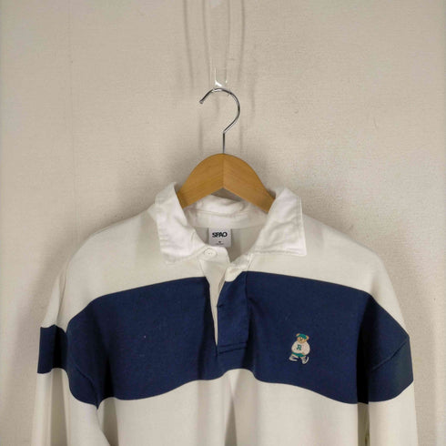 スパオ SPAO ボーダー柄 スウェットラガーシャツ メンズ JPN:M