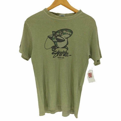 クレイジーシャツ CRAZY SHIRTS 90-00S ハワイアS シャーク キャラクター プリント 製品染 S/S Tシャツ メンズ import:S