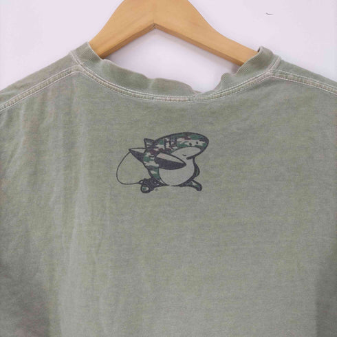 クレイジーシャツ CRAZY SHIRTS 90-00S ハワイアS シャーク キャラクター プリント 製品染 S/S Tシャツ メンズ import:S