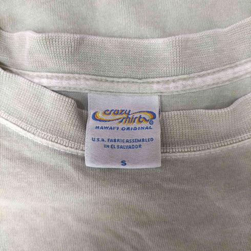 クレイジーシャツ CRAZY SHIRTS 90-00S ハワイアS シャーク キャラクター プリント 製品染 S/S Tシャツ メンズ import:S