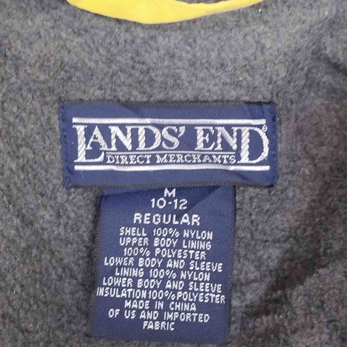 ランズエンド LANDS END 90-00S 裏地フリース ジップアップ ウォームアップ ナイロン ジャケット ユニセックス レディース import:M