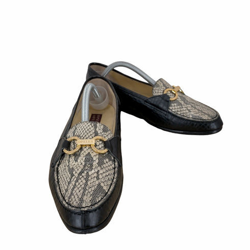 OPELKA AOYAMA} VIBRAMソール パイソン柄 コインローファー レディース 24EE 24cm