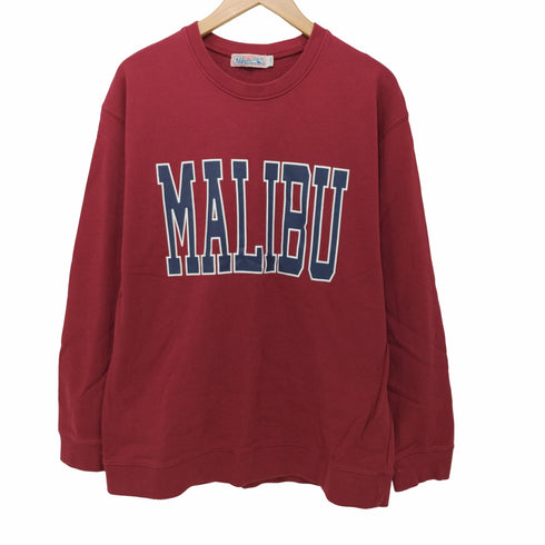 カリフォルニアティーシャツ CALIFORNIA T-SHIRT カレッジプリントクルースウェット レディース JPN:L