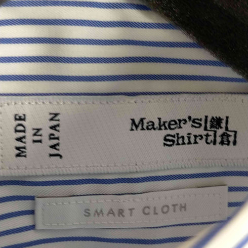 メーカーズシャツカマクラ Makers Shirt 鎌倉 SMART CLOTH ストライプ柄 半袖 ボタンダウンシャツ レディース 11