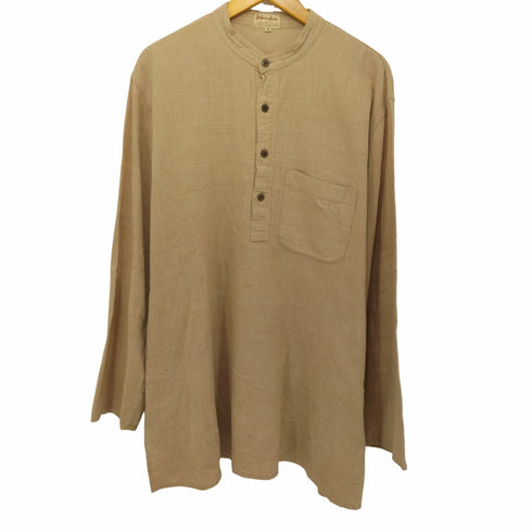 ファブインディア fabindia オーバーサイズ コットンヘンリーネックシャツ メンズ 42