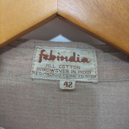 ファブインディア fabindia オーバーサイズ コットンヘンリーネックシャツ メンズ 42