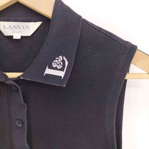 ランバンゴルフ LANVIN GOLF 襟ロゴ ノースリーブ ポロシャツ レディース import:M