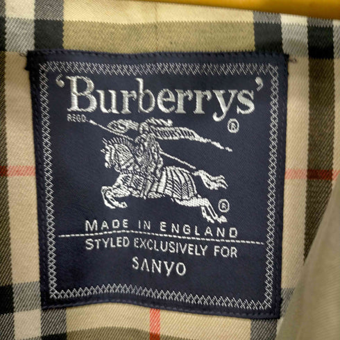 バーバリーズ BURBERRYS ロゴ刺繍 ステンカラーコート メンズ