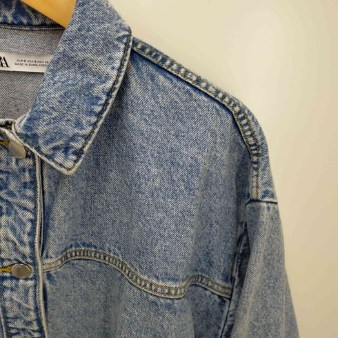 ザラ ZARA ウォシュドデニムジャケット レディース JPN:S