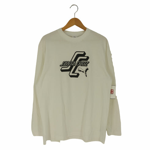 プーマ PUMA ロゴプリント クルーネックカットソー 長袖Tシャツ メンズ import:M