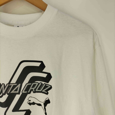 プーマ PUMA ロゴプリント クルーネックカットソー 長袖Tシャツ メンズ import:M