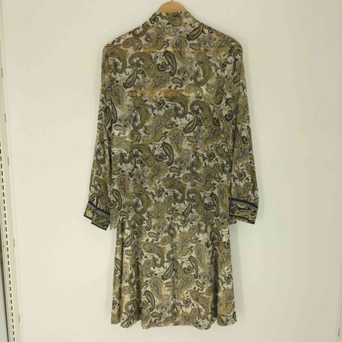 アクアスキュータム AQUASCUTUM ペイズリー柄 レギュラーカラー フロントタック L/S シャツ ペイズリー柄 フレア スカート セットアップ レディース